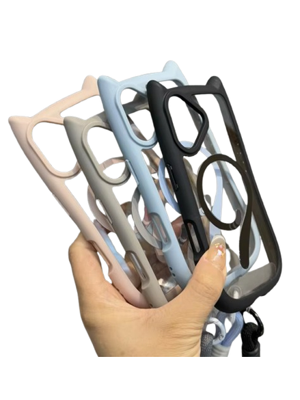 Katzenohr mit Schlaufe Grau