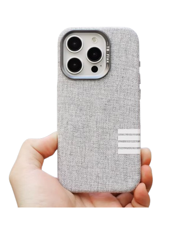 Leinenstoff Case Grau