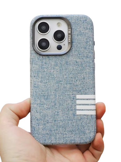 Leinenstoff Case Hellblau