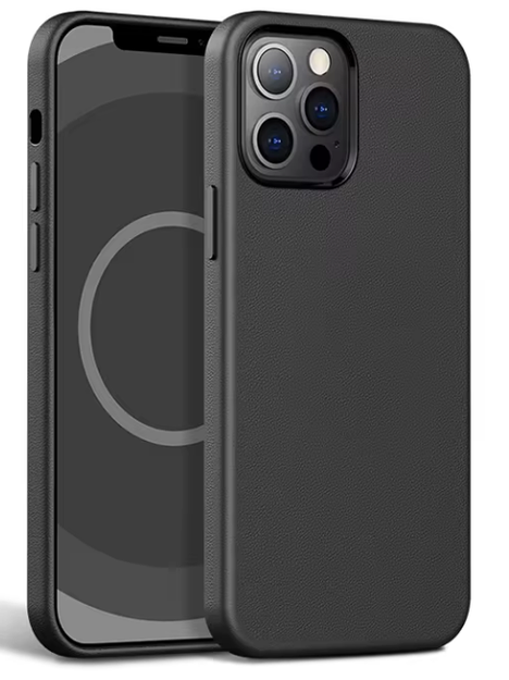 MagSafe Leder Case Schwarz