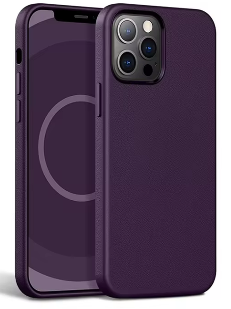 MagSafe Leder Case Dark Cherry