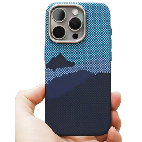 Kevlar Pattern Blau