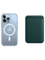 Transparentes MagSafe Case + Wallet in Grün