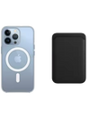 Transparentes MagSafe Case + Wallet in Schwarz