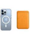 Transparentes MagSafe Case + Wallet in Orange