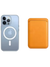 Transparentes MagSafe Case + Wallet in Orange