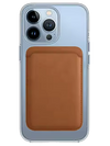 Transparentes MagSafe Case + Wallet in Braun