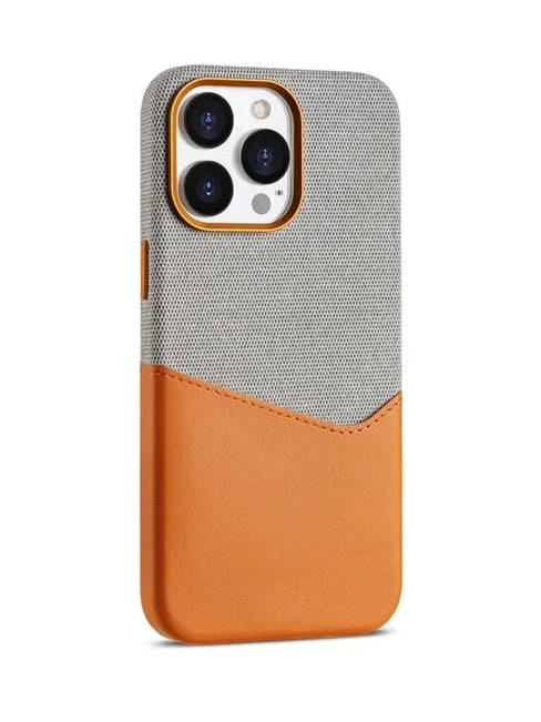 Kartenhalter Case Orange-Grau