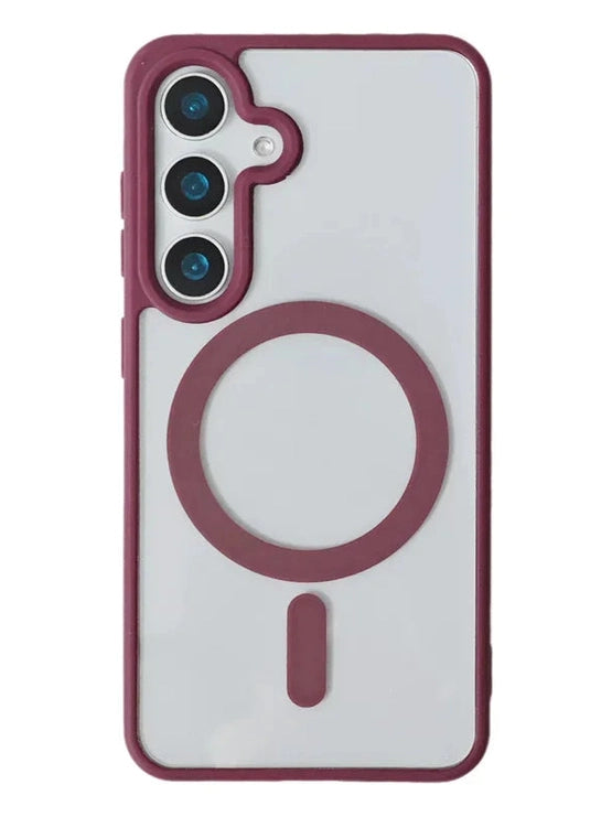 Transparentes MagSafe Case Weinrot