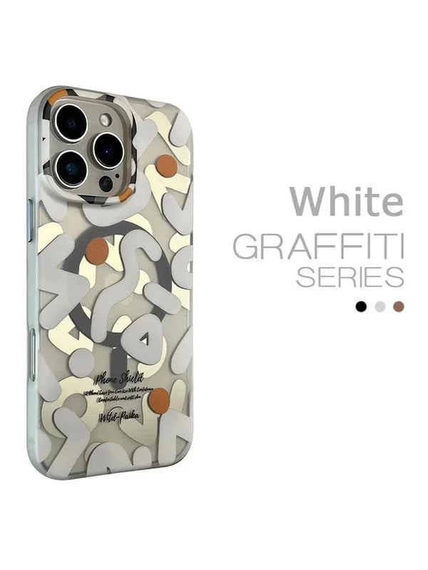 MagSafe Case Grafitti Weiß
