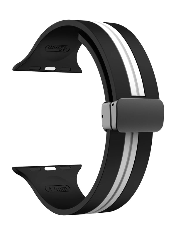 "Biker“ Silikon Armband mit Magnetverschluss in vielen Farben