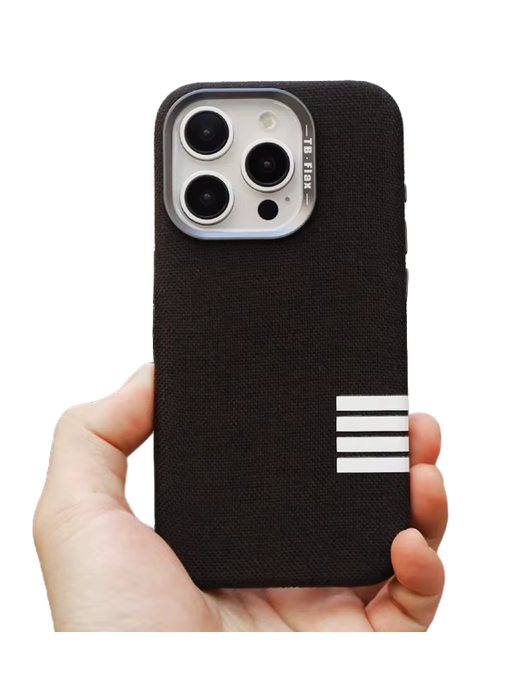 Leinenstoff Case Schwarz