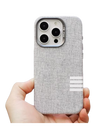 Leinenstoff Case Grau