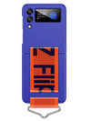 Z Flip Case mit Gurt in Blau