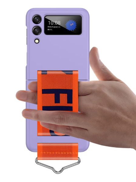 Z Flip Case mit Gurt in Lila