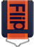 Z Flip Case mit Gurt in Navy Blau