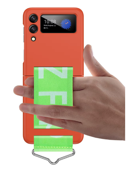 Z Flip Case mit Gurt in Orange