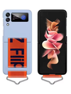Z Flip Case mit Gurt in Hellblau
