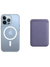 Transparentes MagSafe Case + Wallet in Lila