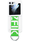 Z Flip Case mit Gurt in Weiß