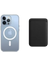 Transparentes MagSafe Case + Wallet in Schwarz