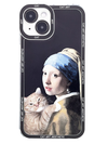 Mädchen mit Perlenohring und Katze