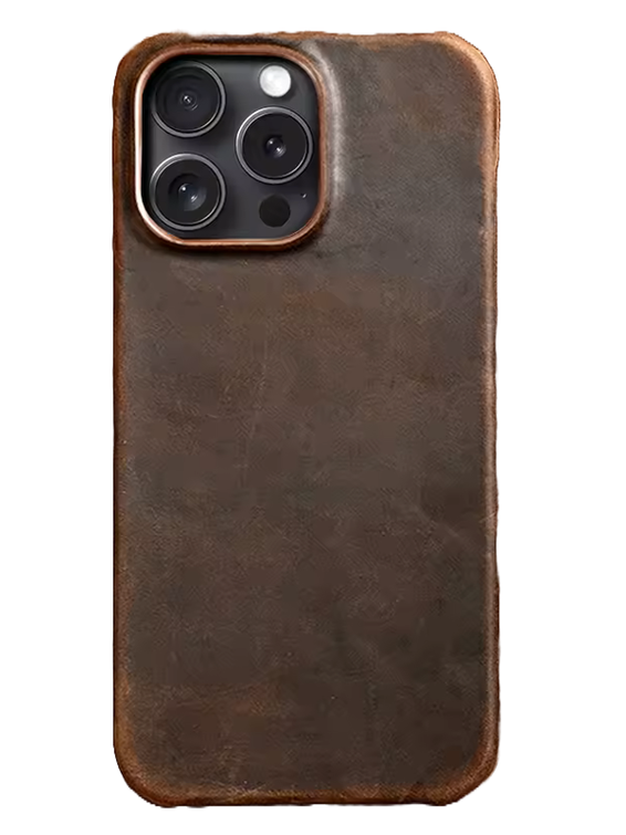 Rindsleder Case rustikal Braun
