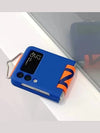 Z Flip Case mit Gurt in Blau