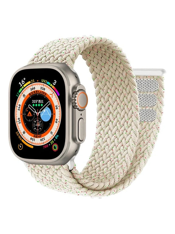 Geflochtenes Solo Loop Armband mit Klettverschluss in vielen Farben