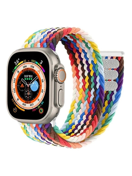 Geflochtenes Solo Loop Armband mit Klettverschluss in vielen Farben