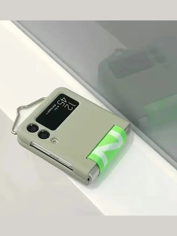 Z Flip Case mit Gurt in Grün