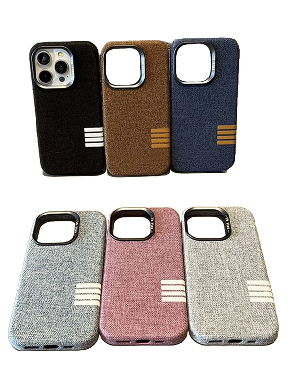 Leinenstoff Case Braun