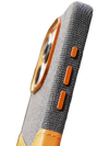 Kartenhalter Case Orange-Grau
